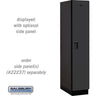 15-inch Wide Single Tier Designer Wood Locker - 1 Wide - 6 Feet High - 24-inch Deep by Salsbury – Black – Hasps by Salsbury
