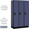15-inch Wide Single Tier Designer Wood Locker - 3 Wide - 6 Feet High - 18-inch Deep by Salsbury – Blue – Hasps by Salsbury