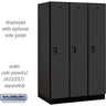 15-inch Wide Single Tier Designer Wood Locker - 3 Wide - 6 Feet High - 24-inch Deep by Salsbury – Black – Hasps by Salsbury