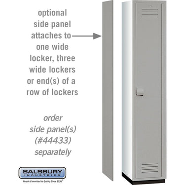 15-inch Wide Single Tier Heavy Duty Plastic Locker - 1 Wide - 6 Feet High - 18-inch Deep - Gray by Salsbury – Default Title by Salsbury (view 2)