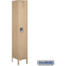 15-inch Wide Single Tier Standard Metal Locker - 1 Wide - 6 Feet High - 15-inch Deep by Salsbury – Tan – Assembled by Salsbury