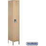 15-inch Wide Single Tier Standard Metal Locker - 1 Wide - 6 Feet High - 18-inch Deep by Salsbury – Tan – Assembled by Salsbury