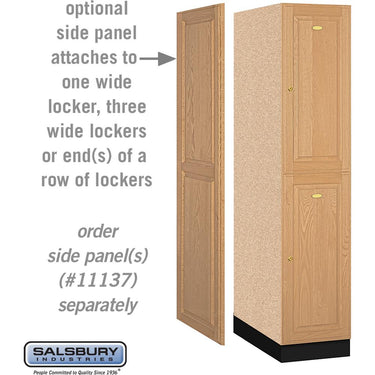 16-inch Wide Double Tier Solid Oak Executive Wood Locker - 1 Wide - 6 Feet High - 24-inch Deep - Light Oak by Salsbury – Default Title by Salsbury (view 2)