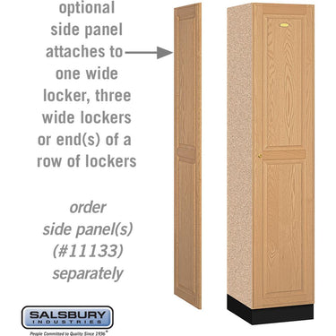 16-inch Wide Single Tier Solid Oak Executive Wood Locker - 1 Wide - 6 Feet High - 18-inch Deep - Light Oak by Salsbury – Default Title by Salsbury (view 2)