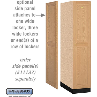 16-inch Wide Single Tier Solid Oak Executive Wood Locker - 1 Wide - 6 Feet High - 24-inch Deep - Light Oak by Salsbury – Default Title by Salsbury (view 2)