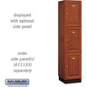 16-inch Wide Triple Tier Solid Oak Executive Wood Locker - 1 Wide - 6 Feet High - 18-inch Deep - Medium Oak by Salsbury – Default Title by Salsbury