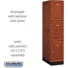 16-inch Wide Triple Tier Solid Oak Executive Wood Locker - 1 Wide - 6 Feet High - 24-inch Deep - Medium Oak by Salsbury – Default Title by Salsbury