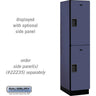 18-inch Wide Double Tier Designer Wood Locker - 1 Wide - 6 Feet High - 21-inch Deep by Salsbury – Blue – Hasps by Salsbury