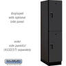 18-inch Wide Double Tier Designer Wood Locker - 1 Wide - 6 Feet High - 24-inch Deep by Salsbury – Black – Hasps by Salsbury