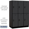 18-inch Wide Double Tier Designer Wood Locker - 3 Wide - 6 Feet High - 21-inch Deep by Salsbury – Black – Black Resettable Combination Locks by Salsbury