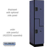18-inch Wide Double Tier 'S' Style Designer Wood Locker - 1 Wide - 6 Feet High - 21-inch Deep by Salsbury – Blue – Hasps by Salsbury