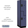 18-inch Wide Double Tier 'S' Style Designer Wood Locker - 1 Wide - 6 Feet High - 24-inch Deep by Salsbury – Blue – Hasps by Salsbury
