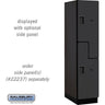 18-inch Wide Double Tier 'S' Style Designer Wood Locker - 1 Wide - 6 Feet High - 24-inch Deep by Salsbury – Black – Hasps by Salsbury