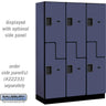 18-inch Wide Double Tier 'S' Style Designer Wood Locker - 3 Wide - 6 Feet High - 18-inch Deep by Salsbury – Blue – Hasps by Salsbury