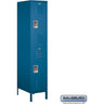 18-inch Wide Double Tier Standard Metal Locker - 1 Wide - 6 Feet High - 21-inch Deep by Salsbury – Blue – Assembled by Salsbury