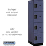 18-inch Wide Four Tier Designer Wood Locker - 1 Wide - 6 Feet High - 24-inch Deep by Salsbury – Blue – Hasps by Salsbury