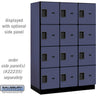 18-inch Wide Four Tier Designer Wood Locker - 3 Wide - 6 Feet High - 21-inch Deep by Salsbury – Blue – Hasps by Salsbury