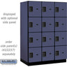 18-inch Wide Four Tier Designer Wood Locker - 3 Wide - 6 Feet High - 24-inch Deep by Salsbury – Blue – Hasps by Salsbury
