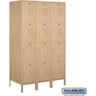 18-inch Wide Four Tier Standard Metal Locker - 3 Wide - 6 Feet High - 21-inch Deep by Salsbury – Tan – Assembled by Salsbury