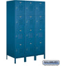 18-inch Wide Four Tier Standard Metal Locker - 3 Wide - 6 Feet High - 21-inch Deep by Salsbury – Blue – Assembled by Salsbury
