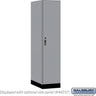 18-inch Wide Premier Wood Locker - Single Tier - 1 Wide - 6 Feet High - 24-inch Deep by Salsbury – Winter Fog – Black Hasps by Salsbury