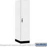18-inch Wide Premier Wood Locker - Single Tier - 1 Wide - 6 Feet High - 24-inch Deep by Salsbury – Arctic White – Black Hasps by Salsbury