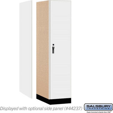 18-inch Wide Premier Wood Locker - Single Tier - 1 Wide - 6 Feet High - 24-inch Deep by Salsbury – Arctic White – Black Hasps by Salsbury (view 2)