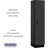 18-inch Wide Single Tier Designer Wood Locker - 1 Wide - 6 Feet High - 18-inch Deep by Salsbury – Black – Hasps by Salsbury