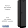 18-inch Wide Single Tier Designer Wood Locker - 1 Wide - 6 Feet High - 21-inch Deep by Salsbury – Black – Hasps by Salsbury