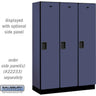 18-inch Wide Single Tier Designer Wood Locker - 3 Wide - 6 Feet High - 18-inch Deep by Salsbury – Blue – Hasps by Salsbury