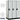 18-inch Wide Single Tier Designer Wood Locker - 3 Wide - 6 Feet High - 24-inch Deep by Salsbury – Gray – Black Resettable Combination Locks by Salsbury