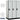 18-inch Wide Single Tier Designer Wood Locker - 3 Wide - 6 Feet High - 24-inch Deep by Salsbury – Gray – Silver Electronic Locks by Salsbury