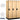 18-inch Wide Single Tier Designer Wood Locker - 3 Wide - 6 Feet High - 24-inch Deep by Salsbury – Maple – Black Electronic Locks by Salsbury