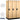 18-inch Wide Single Tier Designer Wood Locker - 3 Wide - 6 Feet High - 24-inch Deep by Salsbury – Maple – Silver Resettable Combination Locks by Salsbury