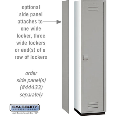 18-inch Wide Single Tier Heavy Duty Plastic Locker - 1 Wide - 6 Feet High - 18-inch Deep - Gray by Salsbury – Default Title by Salsbury (view 2)