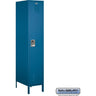 18-inch Wide Single Tier Standard Metal Locker - 1 Wide - 6 Feet High - 21-inch Deep by Salsbury – Blue – Assembled by Salsbury