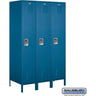 18-inch Wide Single Tier Standard Metal Locker - 3 Wide - 6 Feet High - 21-inch Deep by Salsbury – Blue – Assembled by Salsbury