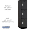 18-inch Wide Triple Tier Designer Wood Locker - 1 Wide - 6 Feet High - 21-inch Deep by Salsbury – Black – Silver Electronic Locks by Salsbury