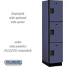 18-inch Wide Triple Tier Designer Wood Locker - 1 Wide - 6 Feet High - 21-inch Deep by Salsbury – Blue – Hasps by Salsbury