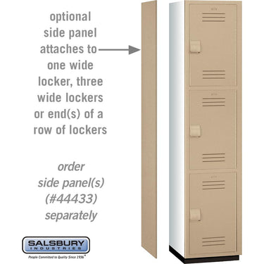 18-inch Wide Triple Tier Heavy Duty Plastic Locker - 1 Wide - 6 Feet High - 18-inch Deep - Tan by Salsbury – Default Title by Salsbury (view 2)