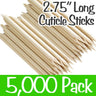 2 3/4" Long Cuticle Sticks - 1 Beveled End + 1 Pointed End / 50 Bags of 100 = Case of 5,000 by Xen Stix