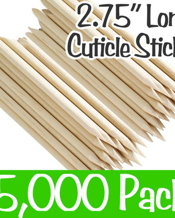 2 3/4&quot; Long Cuticle Sticks - 1 Beveled End + 1 Pointed End / 50 Bags of 100 = Case of 5,000 by Xen Stix