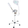 2-in-1 Facial Unit - Aromatherapy Ozone Facial Steamer with Silent Timer + 5 Diopter Magnifying Lamp with 8 Diopter Spot Lens Combo by Meishida