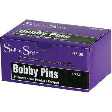 2" Bobby Pins - Bronze - 1/2 Pound by Soft 'N Style