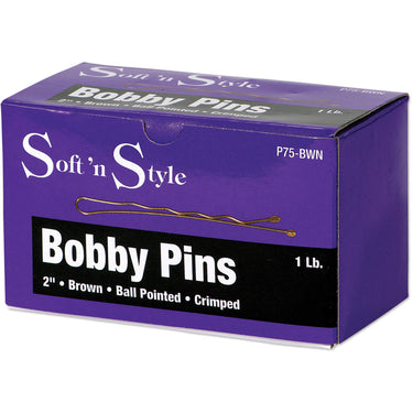 2" Brown Bobby Pins / 1 Lb. by SOFT N STYLE