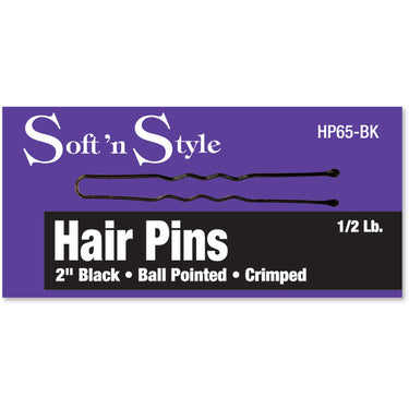 2" Hair Pins - Black - 1/2 Pound by Soft 'N Style