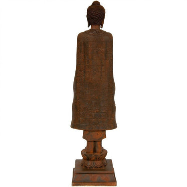 21" Standing Semui Buddha Statue / Rust Patina by East-West Furnishings