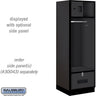 24-inch Wide Designer Wood Open Access Locker - 6 Feet High - 24-inch Deep by Salsbury – Black – Hasps by Salsbury