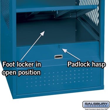 24-inch Wide Open Access Metal Locker - 6 Feet High - 24-inch Deep by Salsbury – Blue – Assembled by Salsbury (view 2)
