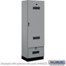 24-inch Wide Premier Wood Gear Locker - 6 Feet High - 18-inch Deep by Salsbury – Winter Fog – Black Hasps by Salsbury